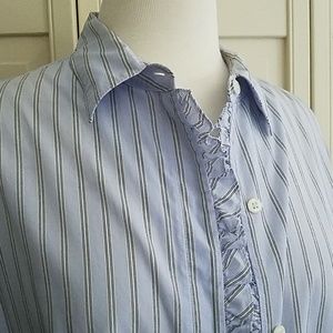 Jones new york pin stripe blouse XL